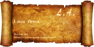 Laux Anna névjegykártya