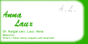 anna laux business card